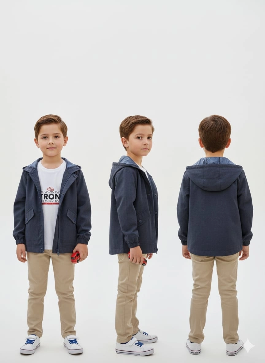 TINY MEN Kids 25280 Strong Yağmurluk Penye Pantolon 3lü Takım