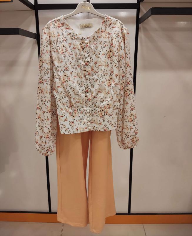 PULCINO Kids 22707 Kız Çocuk Gömlekli Pantolonlu Takım