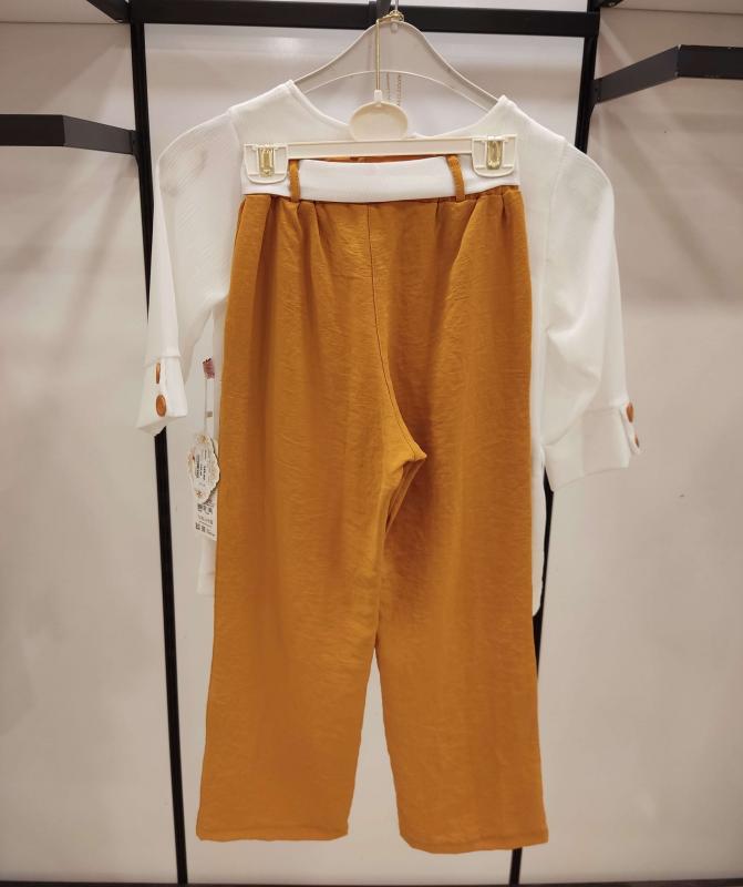 TİVİDO Kids 1856 Kız Çocuk Gömlekli Pantolonlu Takım