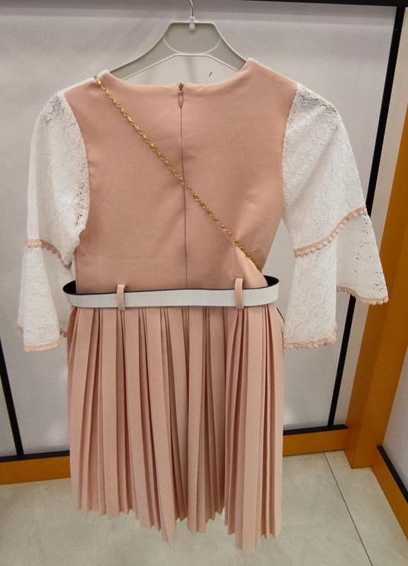 İ.CAN Kids 1277 Piliseli Çantalı Çocuk Elbise