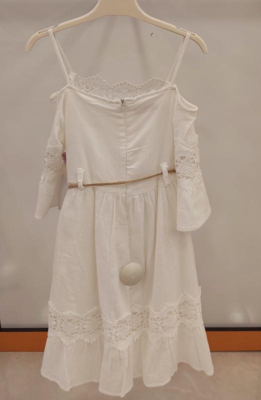 TİVİDO Kids 1761 Nakışlı Askılı Çocuk Elbise