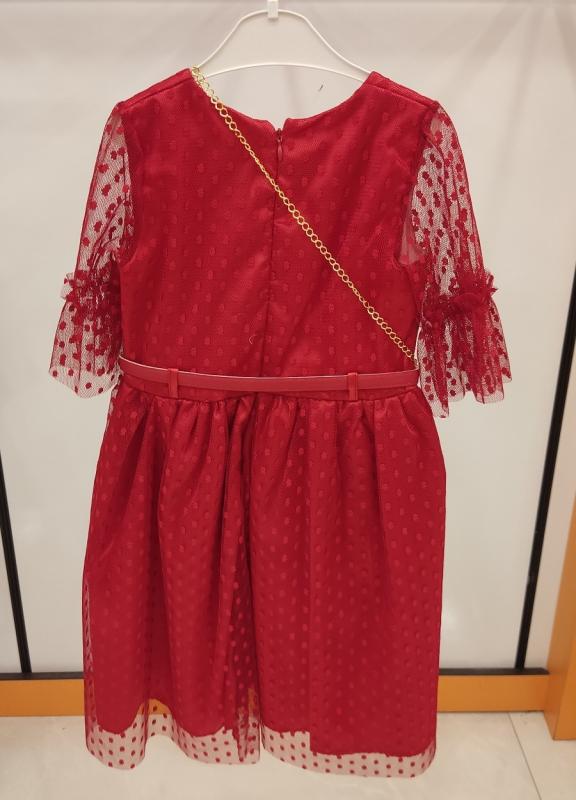 ENFETTO Kids 2255 Çantalı Puanlı Çocuk Elbise
