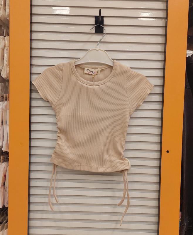 MAMY Kids 9778 Kız Çocuk Yandan Büzgülü Tişört