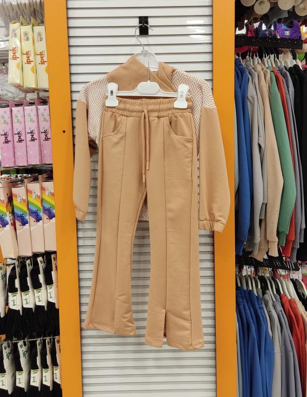 YAVRUCAK Kids 6916 Fermuarlı Cepli Kız Çocuk 2li Takım
