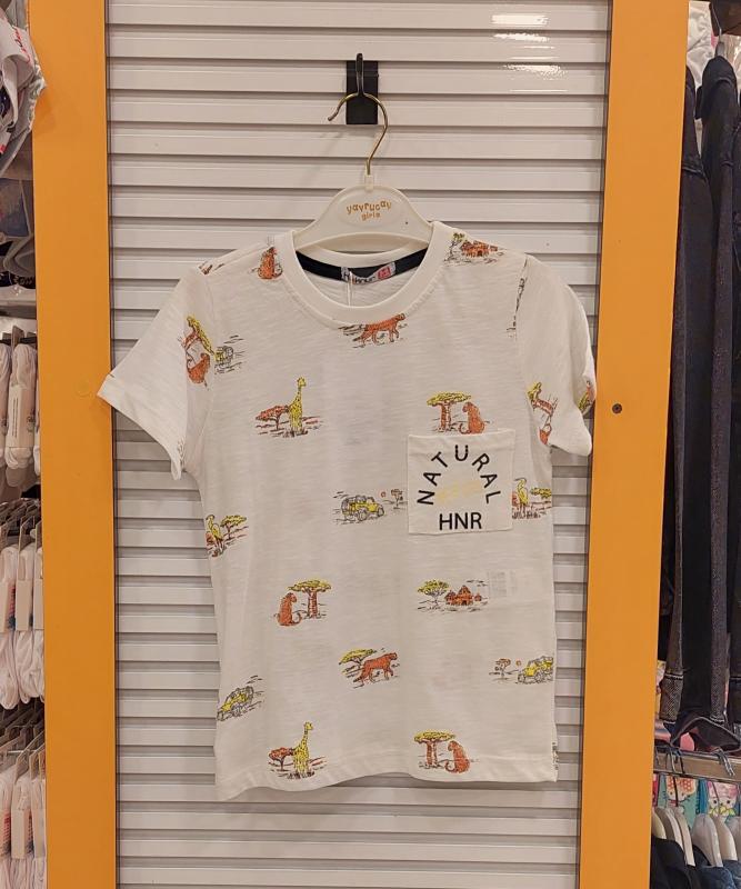 HAKNUR Kids 10251 Erkek Çocuk Baskılı Penye Tişört