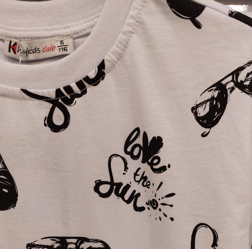 HAY Kids 790 Erkek Çocuk Gözlüklü Penye Tişört