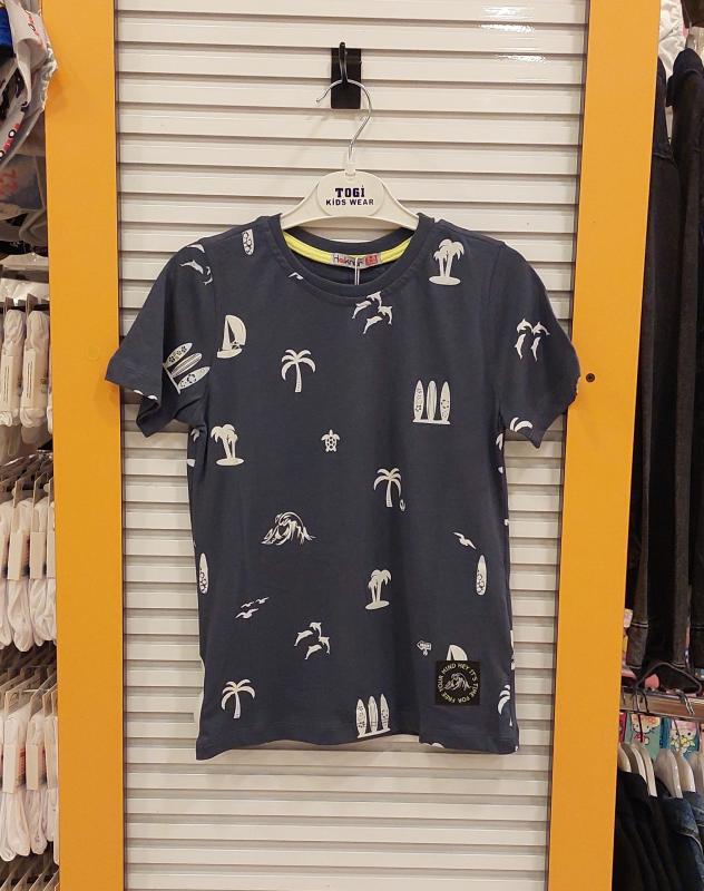 HAKNUR Kids 10374 Erkek Çocuk Ağaç Baskılı Penye Tişört