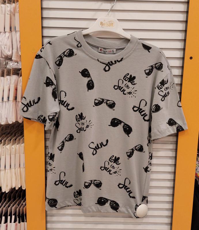 HAY Kids 790 Erkek Çocuk Gözlüklü Penye Tişört