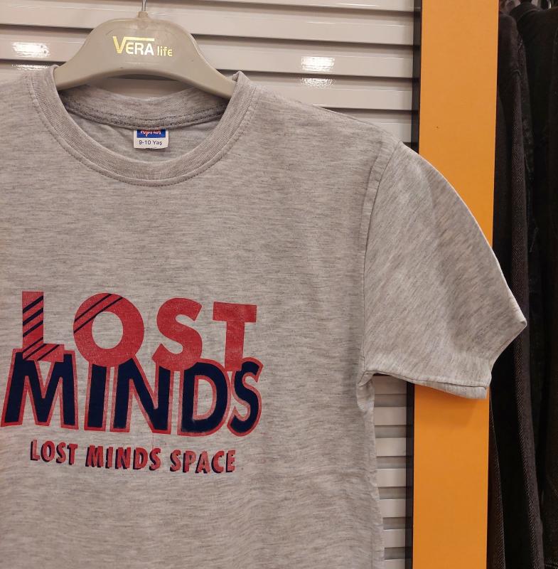 TOPRAK Kids 002 Erkek Çocuk Lost Minds Baskılı Tişört