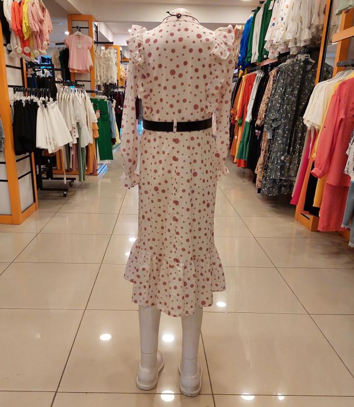EMİLEY Kids 9381 Kız Çocuk Önü Katkat Fırfırlı Uzun Elbise