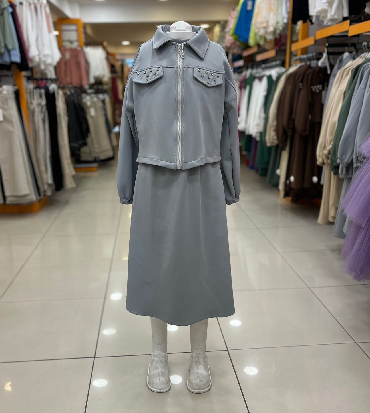 PRETTY Kids 2097 Kız Çocuk Elbiseli Hırkalı Takım