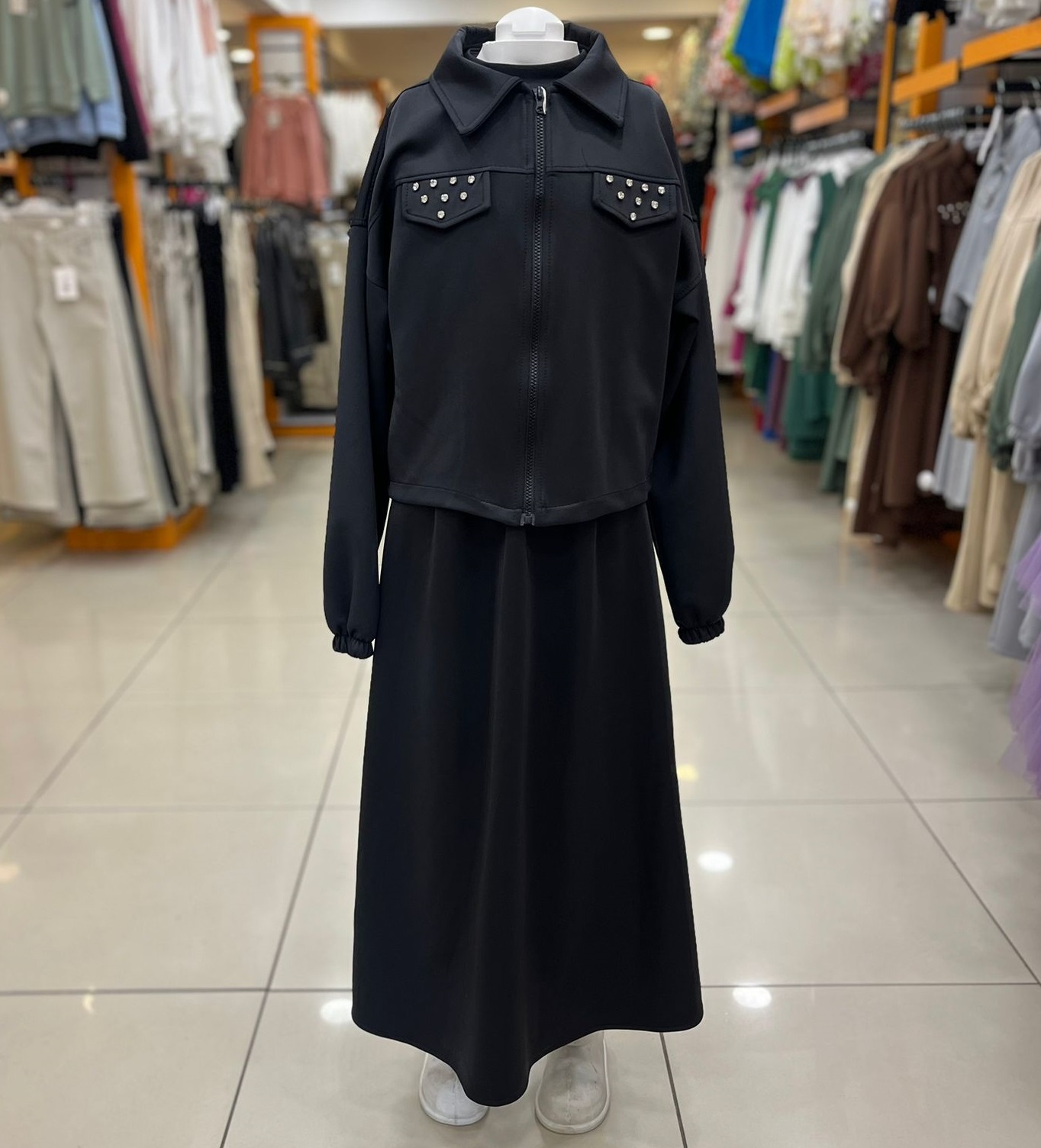 PRETTY Kids 2097 Kız Çocuk Elbiseli Hırkalı Takım