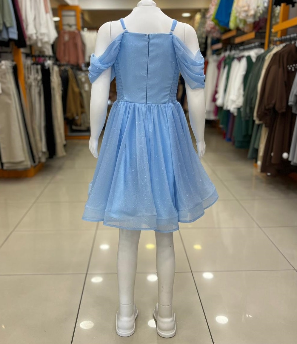ONBUCO Kids 1572 Kız Çocuk İP Askılı Kısa Abiye