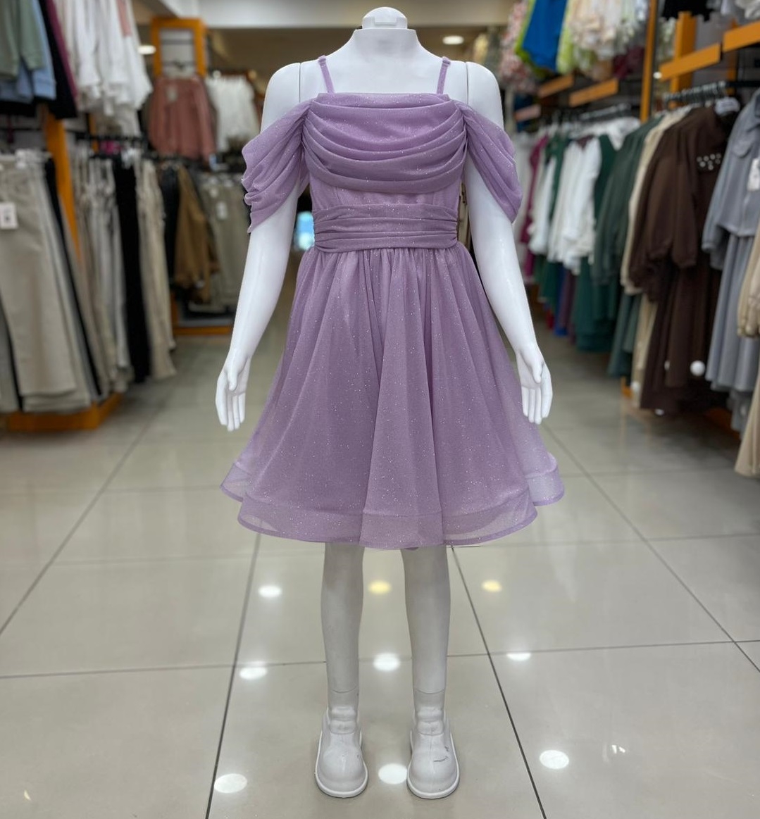 ONBUCO Kids 1572 Kız Çocuk İP Askılı Kısa Abiye