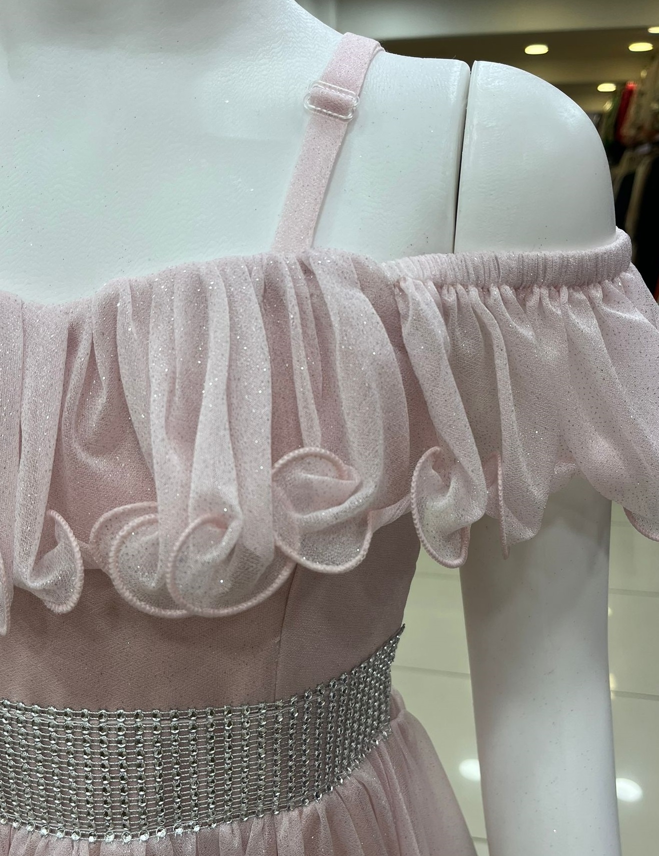 ONBUCO Kids 1574 Kız Çocuk Beli İncili Kısa Abiye