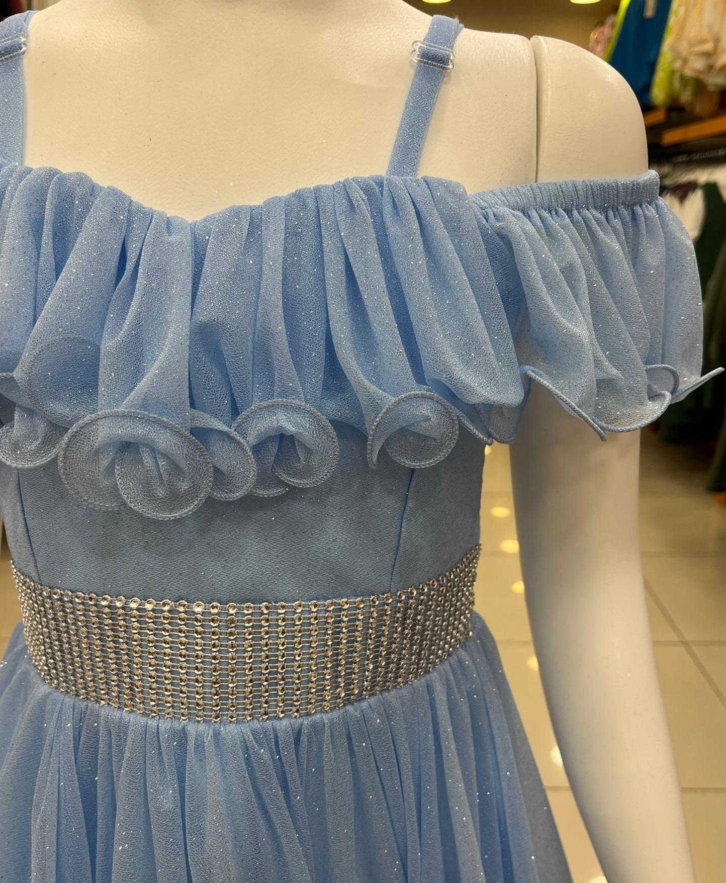 ONBUCO Kids 1574 Kız Çocuk Beli İncili Kısa Abiye