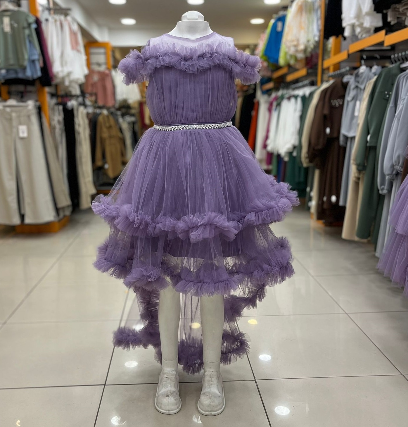 DAİSYGİRLS Kids 2328 Kız Çocuk Fırfırlı Kuyruk Abiye
