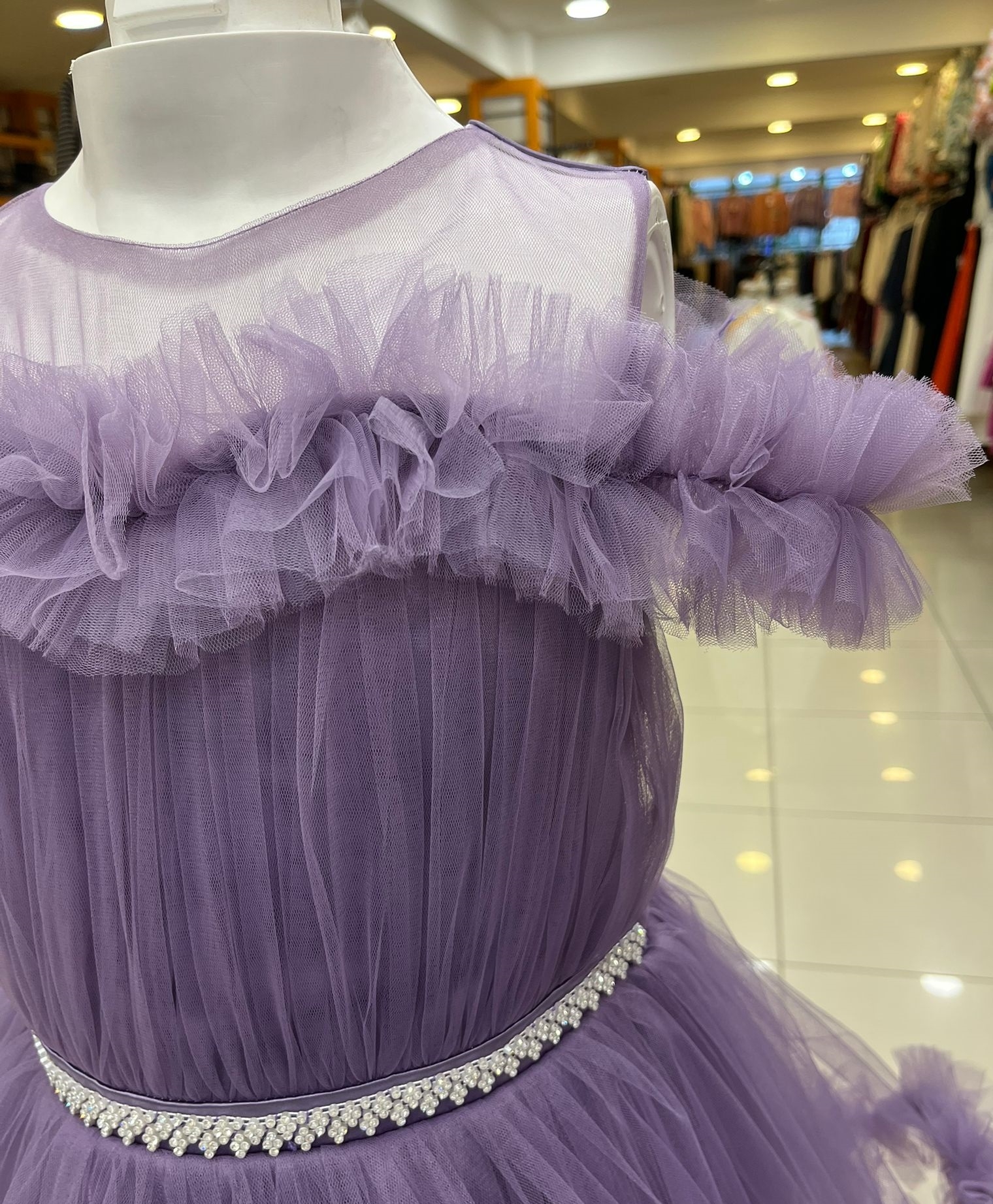DAİSYGİRLS Kids 2328 Kız Çocuk Fırfırlı Kuyruk Abiye