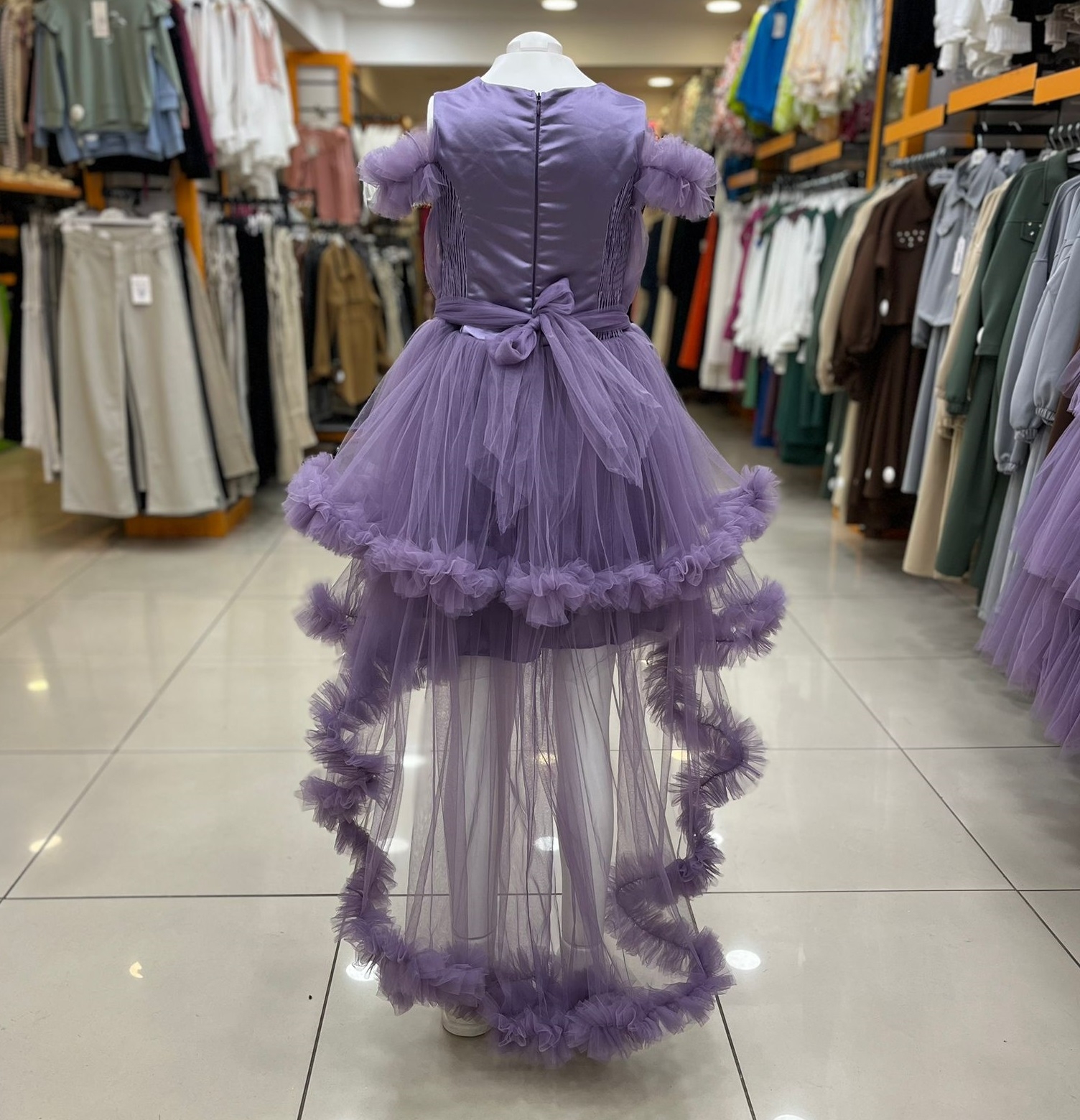DAİSYGİRLS Kids 2328 Kız Çocuk Fırfırlı Kuyruk Abiye