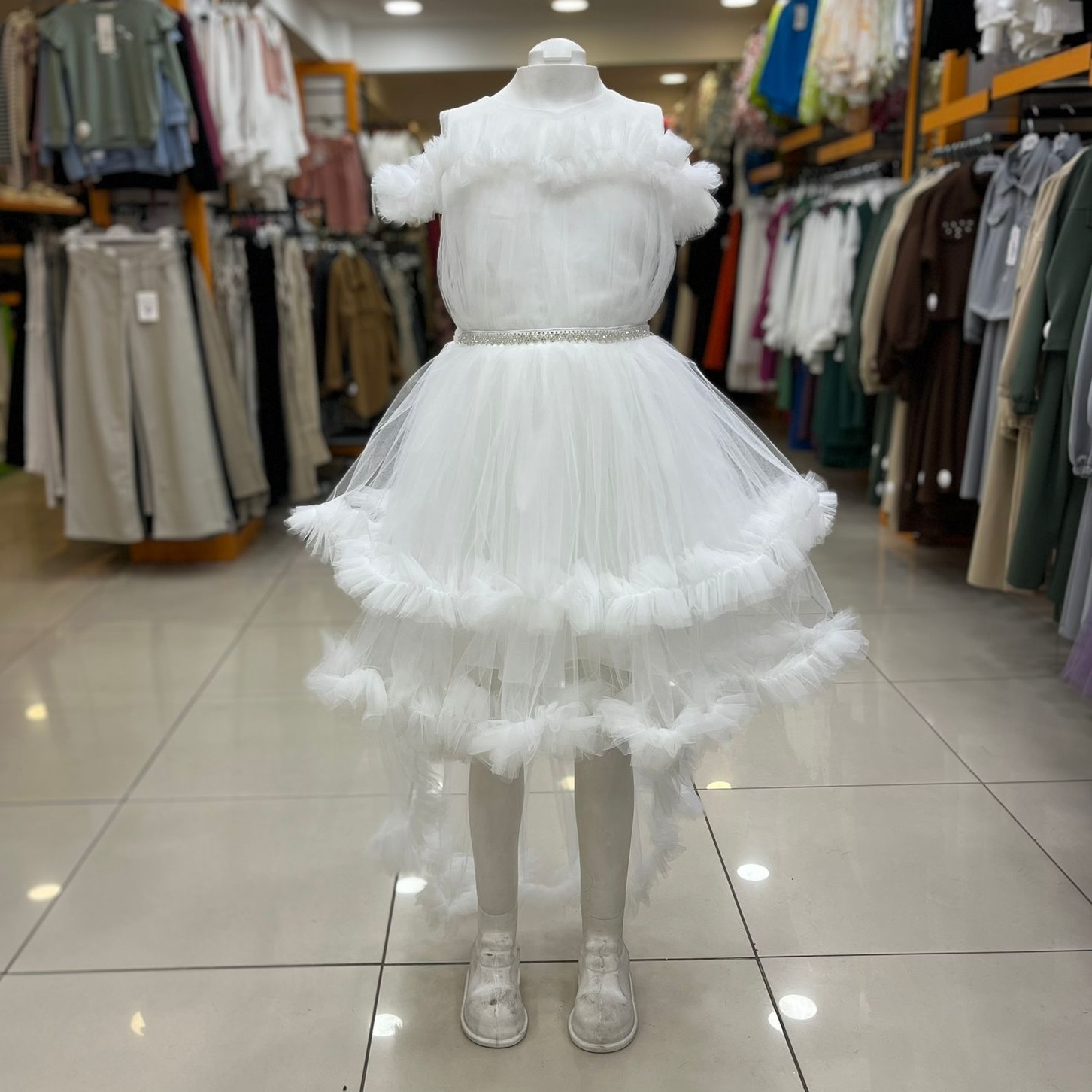 DAİSYGİRLS Kids 2328 Kız Çocuk Fırfırlı Kuyruk Abiye