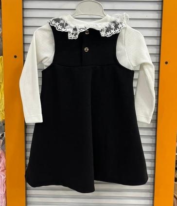 CİCİMİX Kids 6243 Kız Çocuk Scuba Badi Jileli 2li Elbise Takım