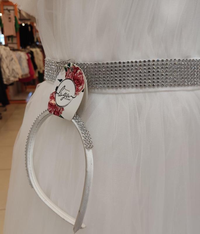 LUGU Kids 2352 Önü Fırfırlı Kız Çocuk Abiye