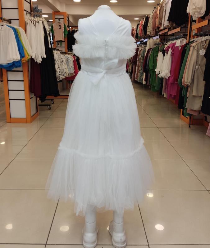 LUGU Kids 2352 Önü Fırfırlı Kız Çocuk Abiye