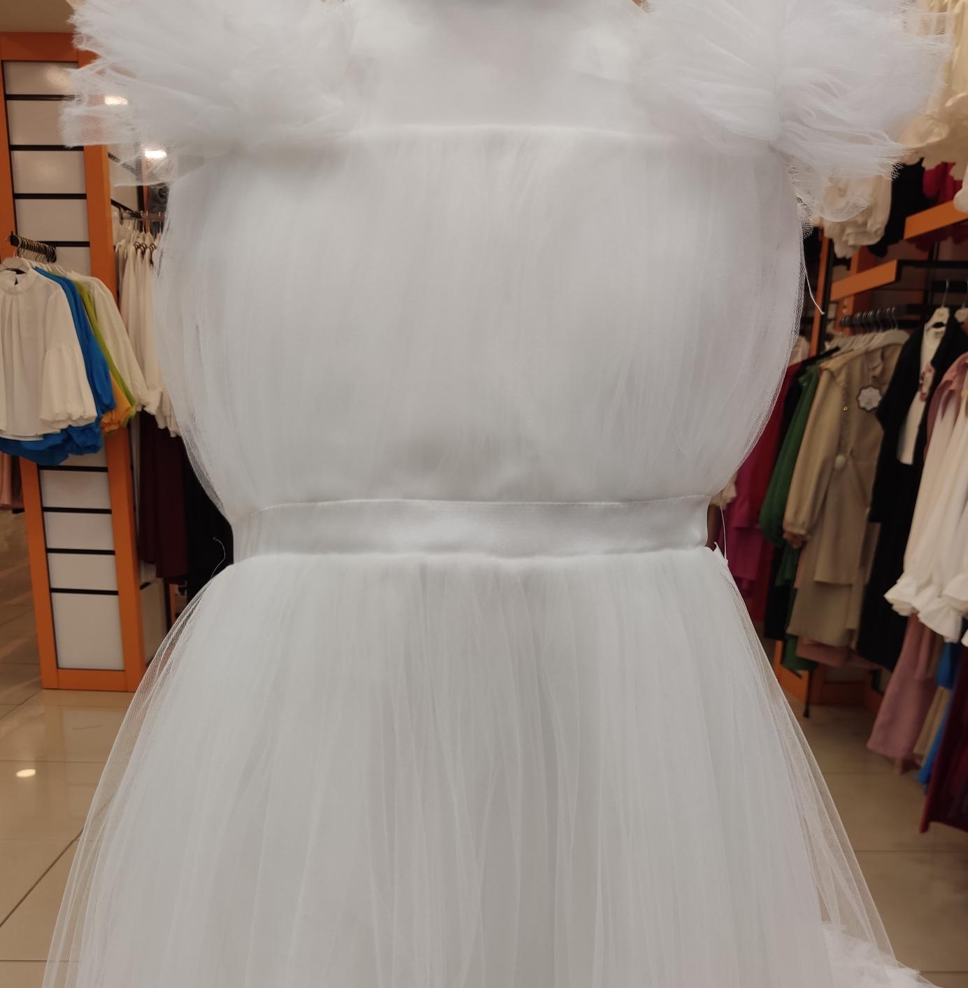 MİARAS Kids 5013 Omzu Fırfırlı Kız Çocuk Abiye