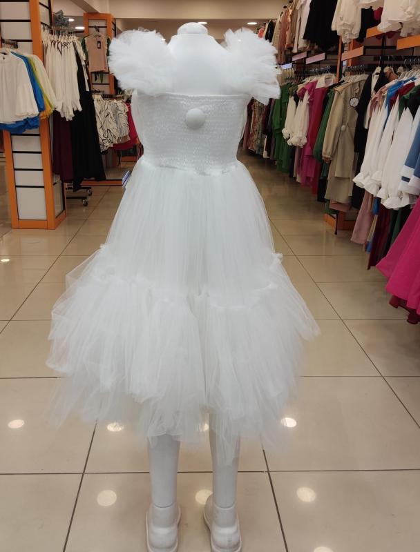 MİARAS Kids 5013 Omzu Fırfırlı Kız Çocuk Abiye