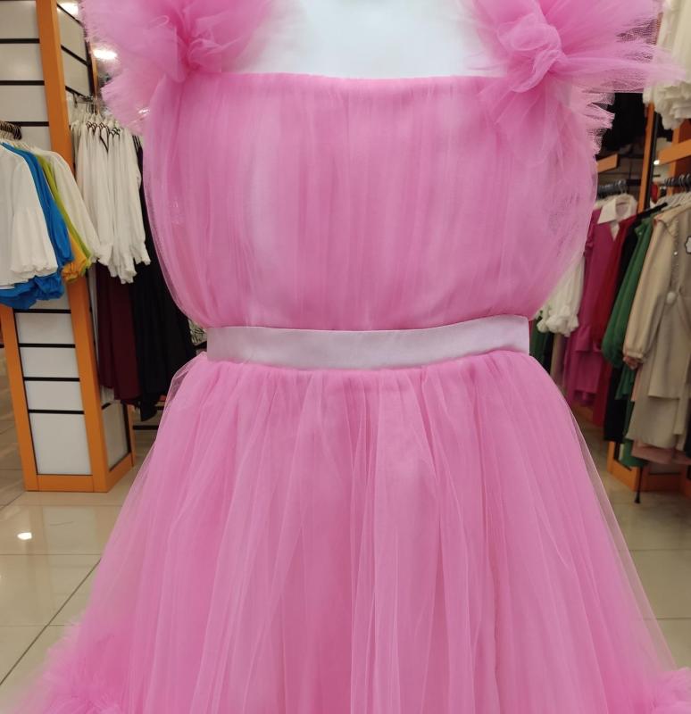MİARAS Kids 5013 Omzu Fırfırlı Kız Çocuk Abiye
