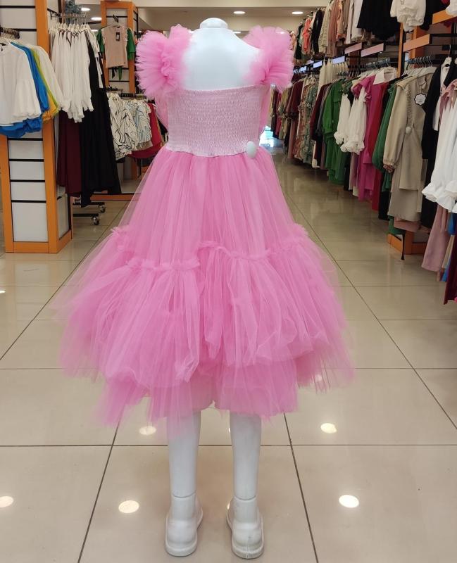 MİARAS Kids 5013 Omzu Fırfırlı Kız Çocuk Abiye