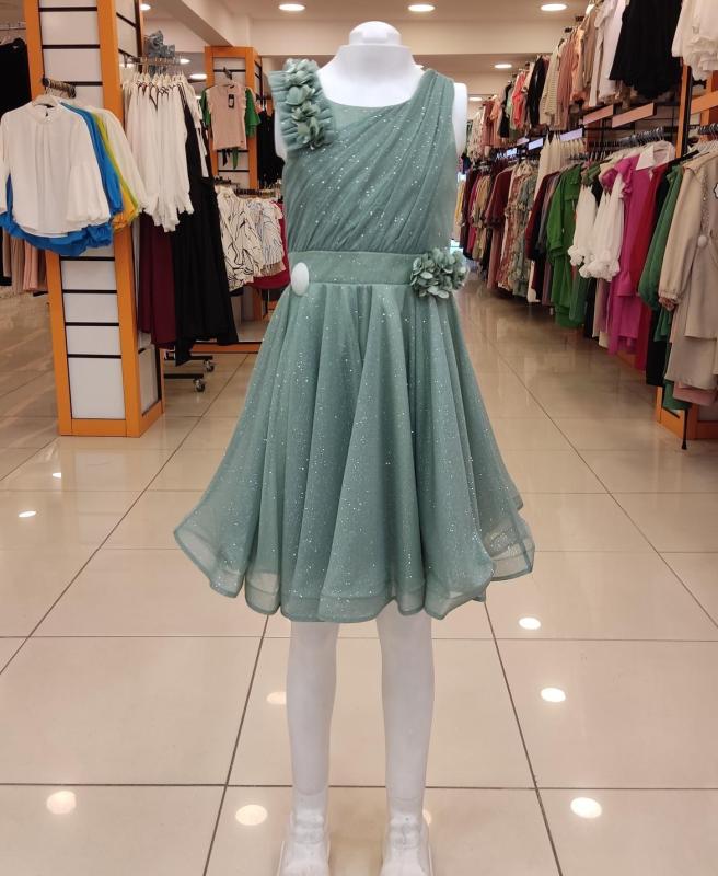 ONBUCO Kids 1536 Askısı Dantel Kız Çocuk Kısa Abiye