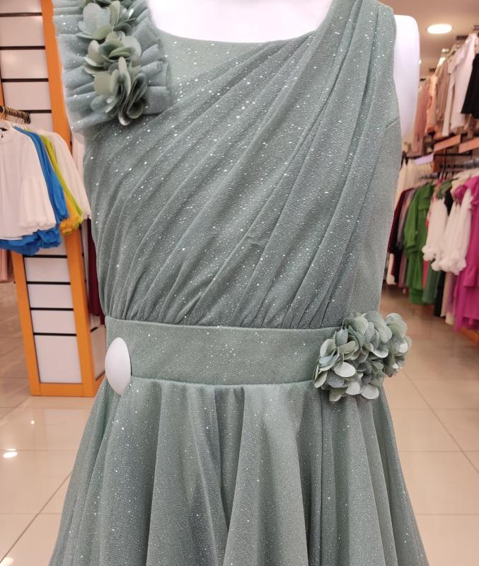 ONBUCO Kids 1536 Askısı Dantel Kız Çocuk Kısa Abiye