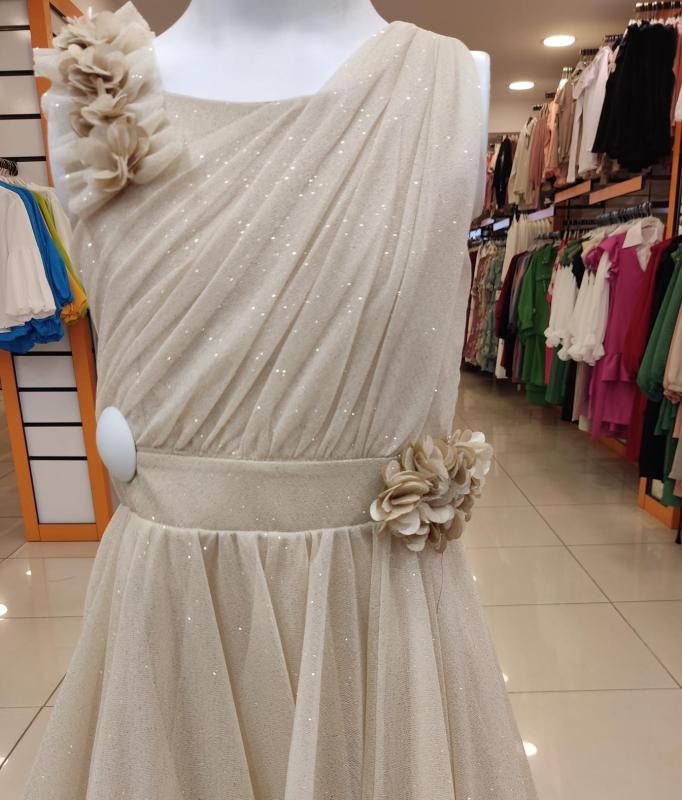 ONBUCO Kids 1536 Askısı Dantel Kız Çocuk Kısa Abiye