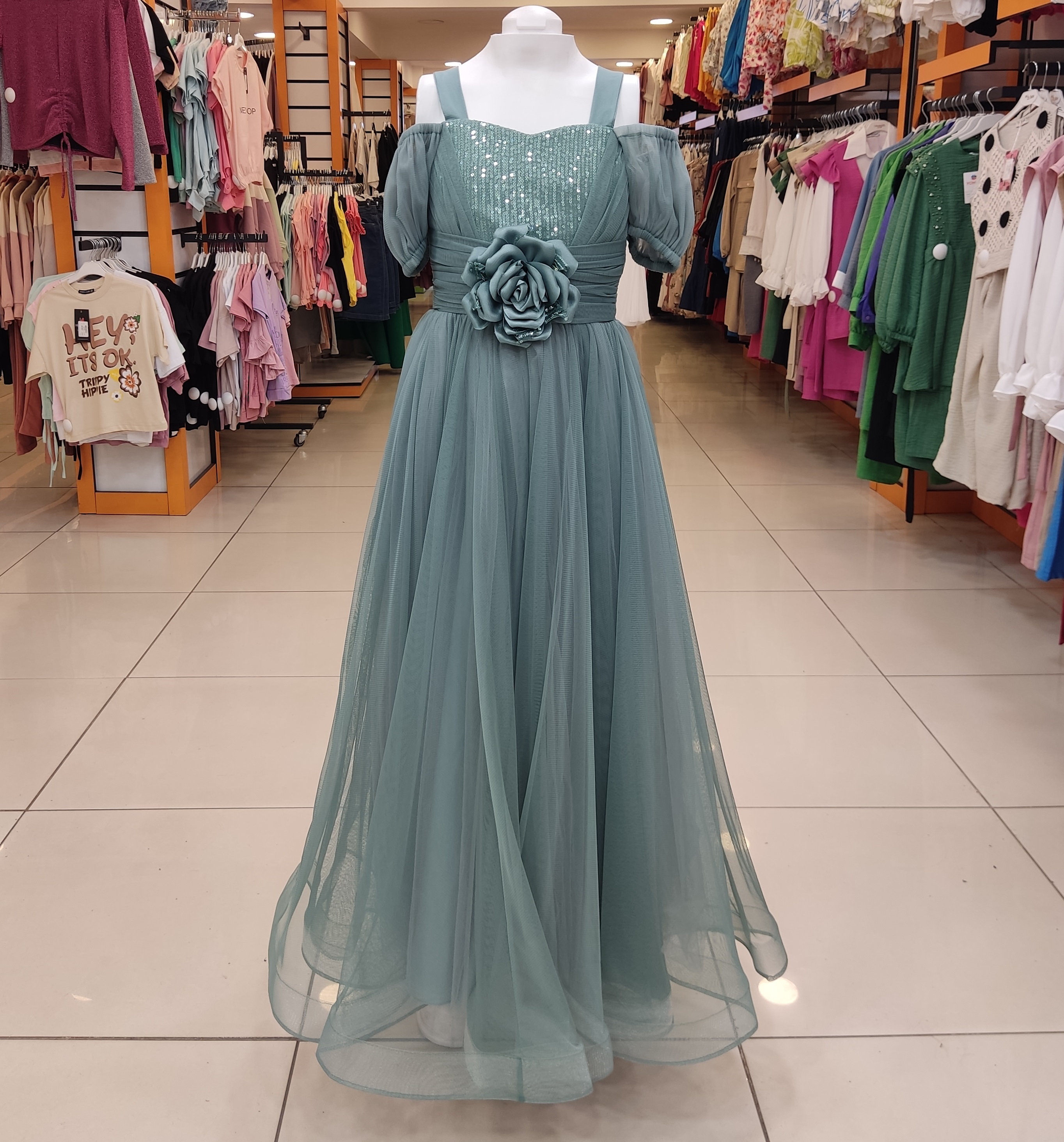 ONBUCO Kids 1568 Kız Çocuk Beli Güllü Çocuk Abiye
