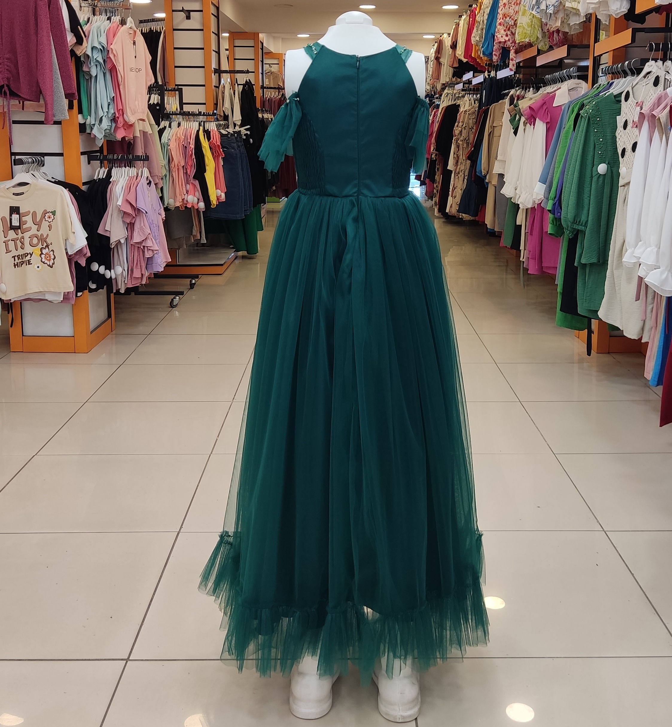 ONBUCO Kids 1552 Kız Çocuk Yakası Taşlı Çocuk Abiye