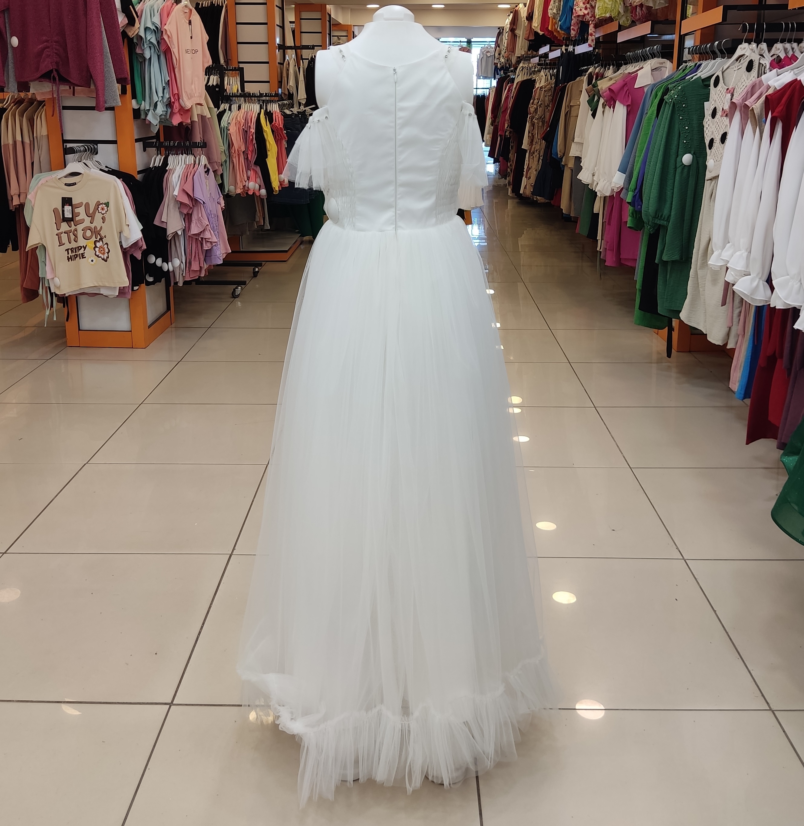 ONBUCO Kids 1552 Kız Çocuk Yakası Taşlı Çocuk Abiye