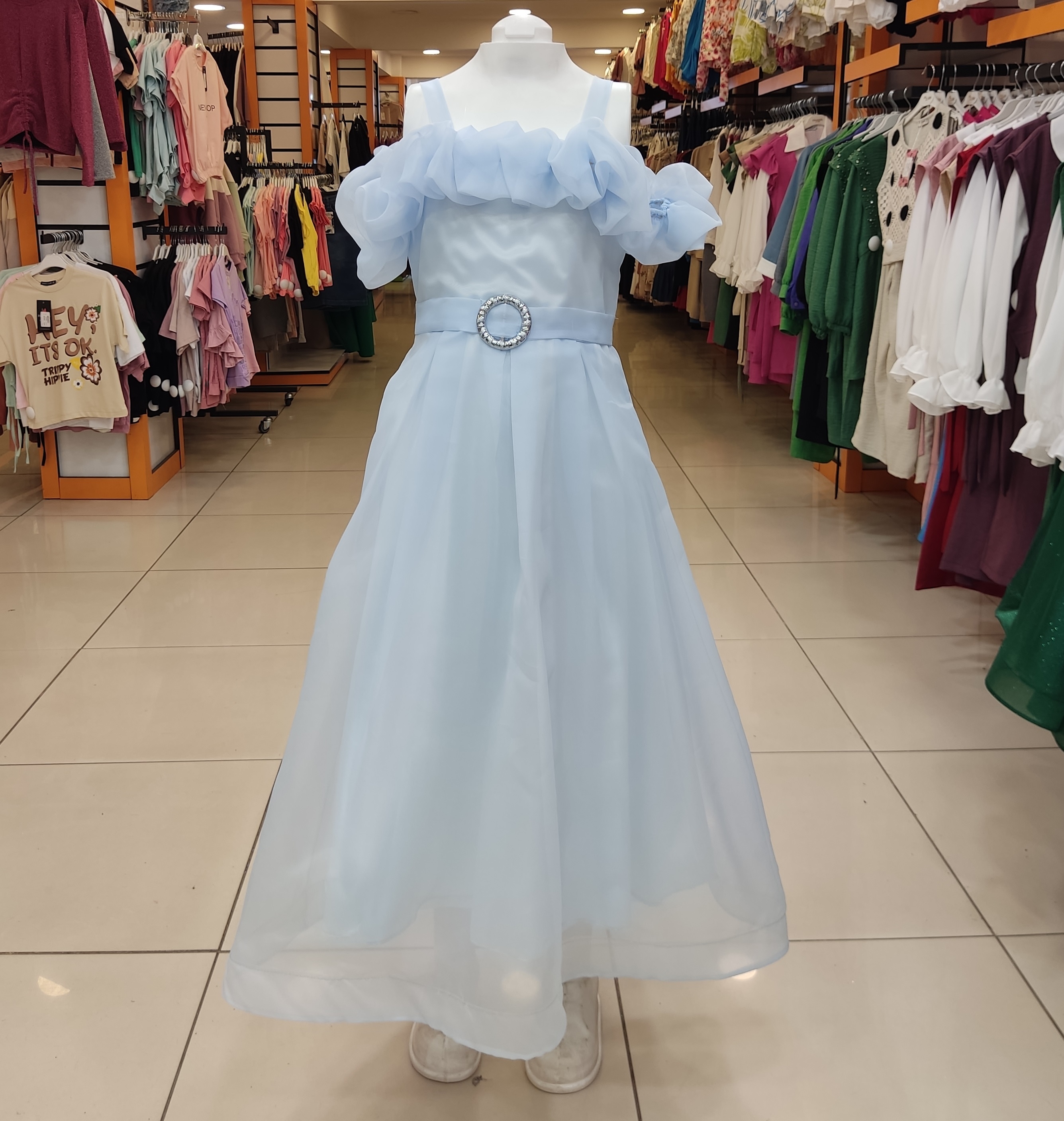 PRETTY Kids 2071 Kız Çocuk Beli Kemerli Çocuk Abiye