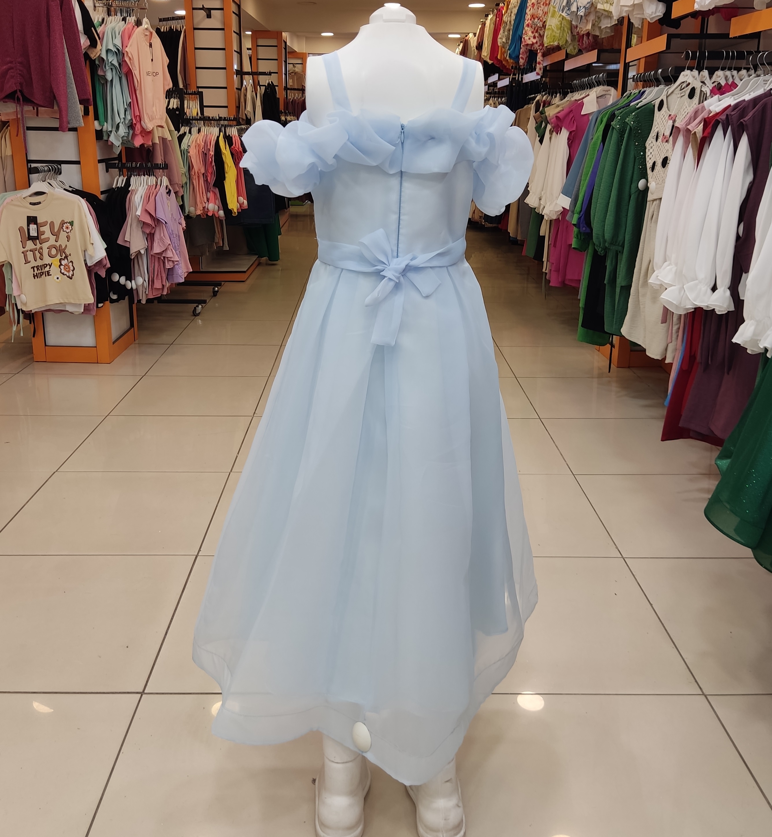PRETTY Kids 2071 Kız Çocuk Beli Kemerli Çocuk Abiye