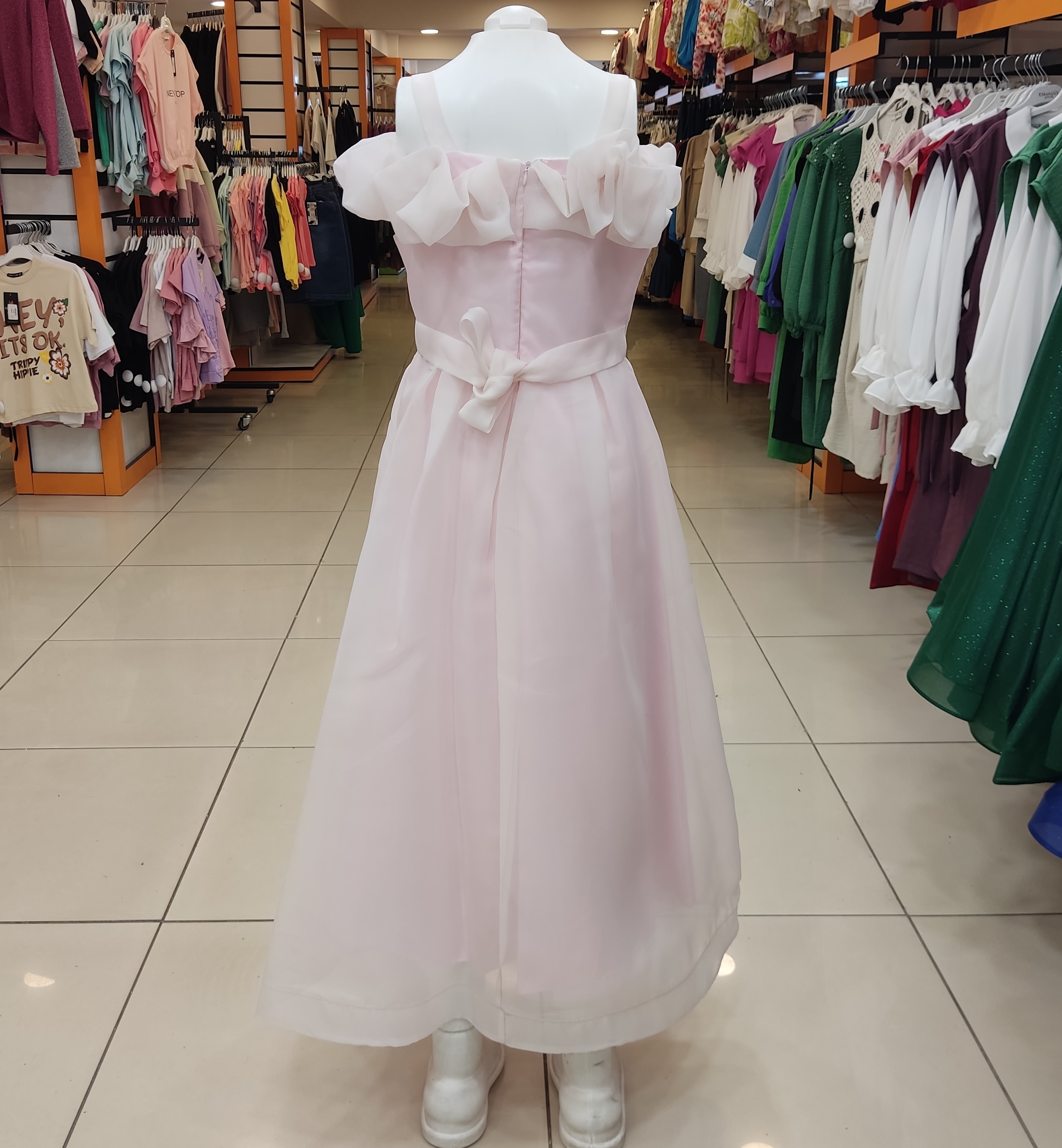 PRETTY Kids 2071 Kız Çocuk Beli Kemerli Çocuk Abiye