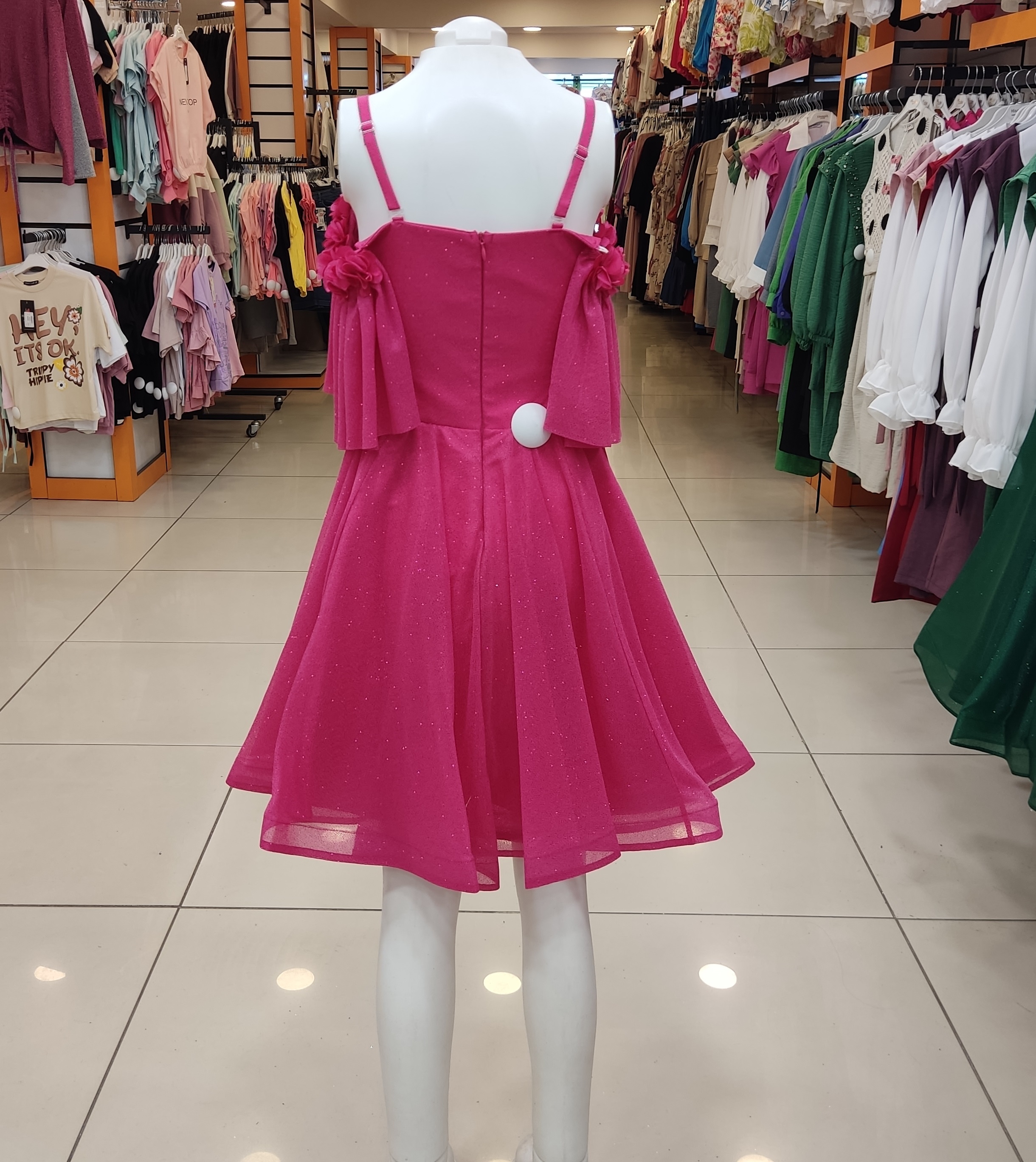 ONBUCO Kids 1548 Kız Çocuk Askılı Kısa Çocuk Abiye