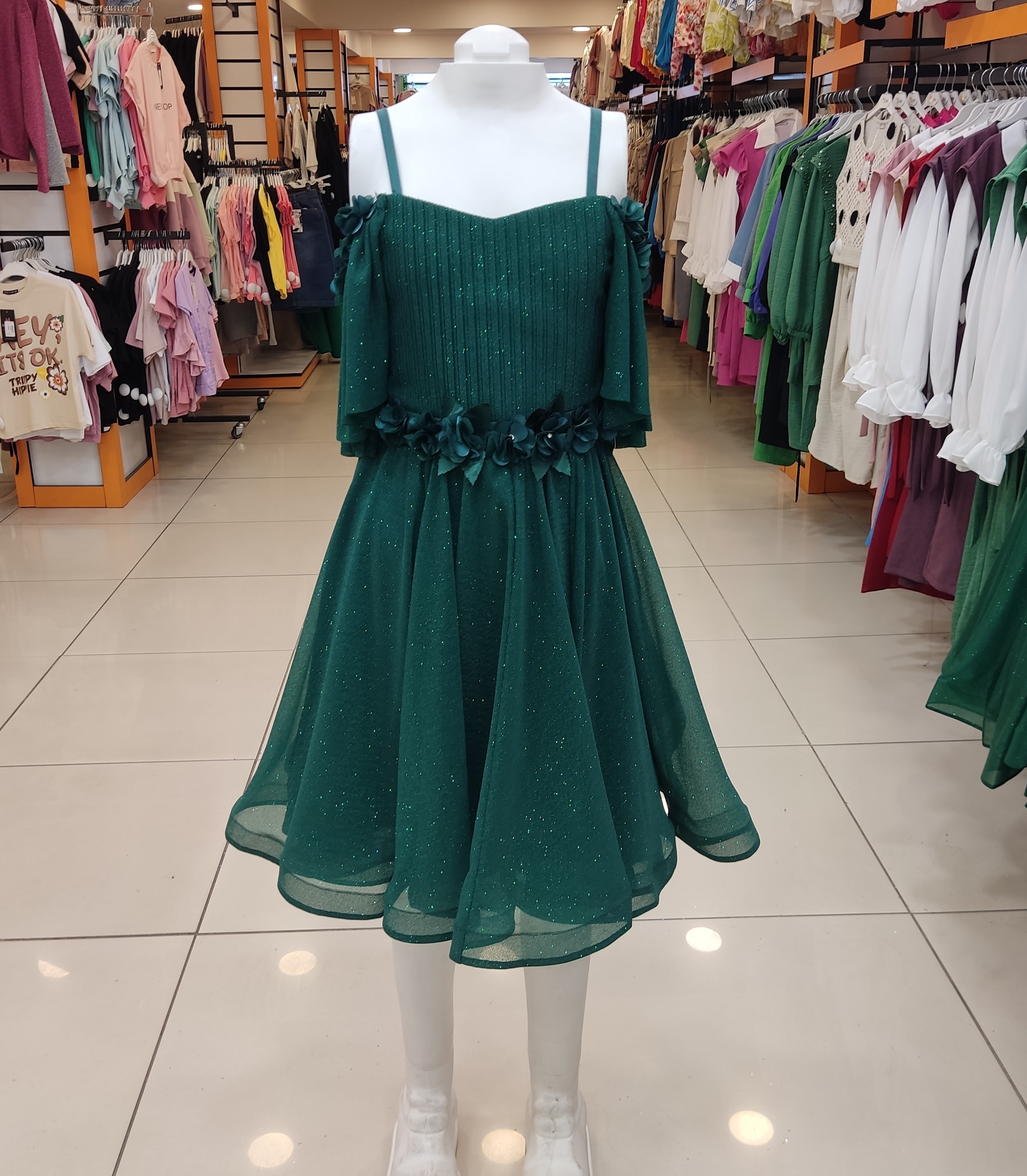 ONBUCO Kids 1548 Kız Çocuk Askılı Kısa Çocuk Abiye