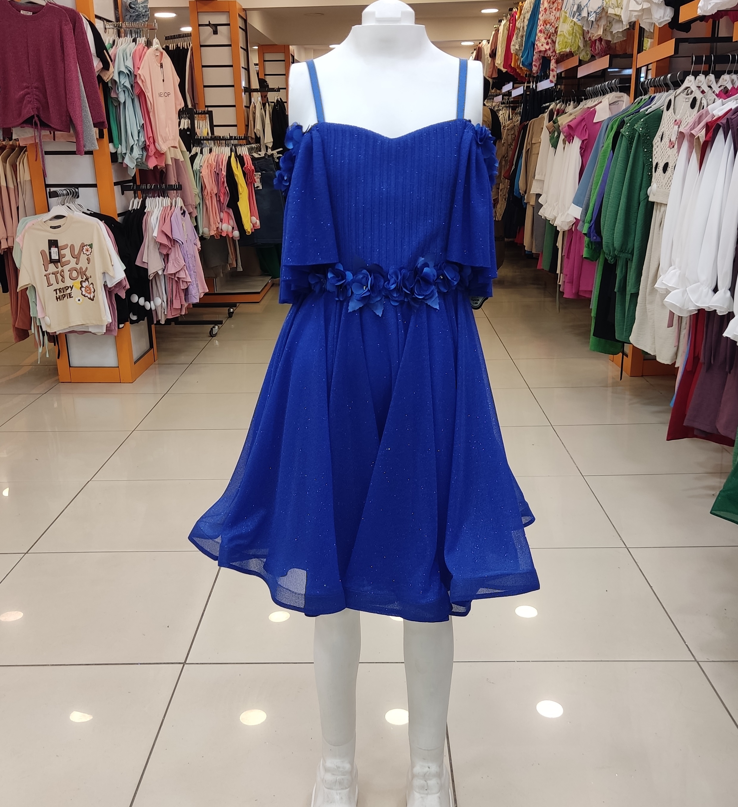 ONBUCO Kids 1548 Kız Çocuk Askılı Kısa Çocuk Abiye