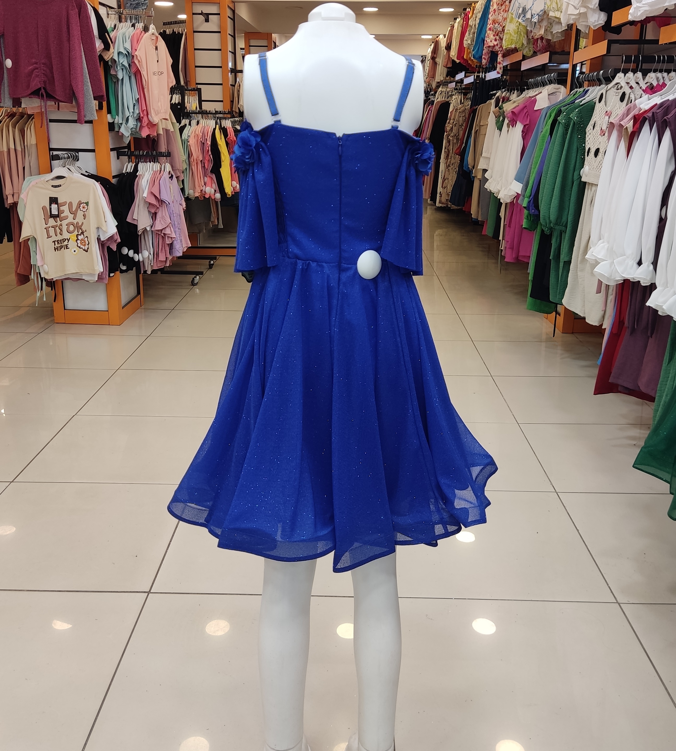 ONBUCO Kids 1548 Kız Çocuk Askılı Kısa Çocuk Abiye