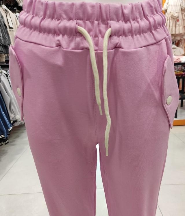 MIŞIL Kids KC2020 Cep Kapağı Çıtçıtlı Kız Çocuk Eşofman Alt