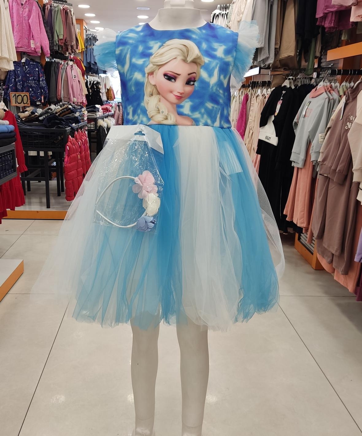 LUMİA Kids 0814 Kız Çocuk Elsa Elbisesi