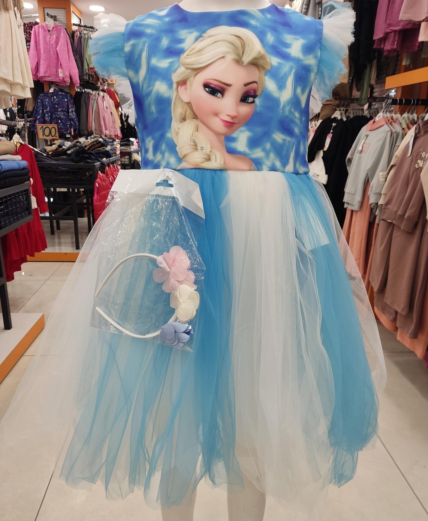 LUMİA Kids 0814 Kız Çocuk Elsa Elbisesi
