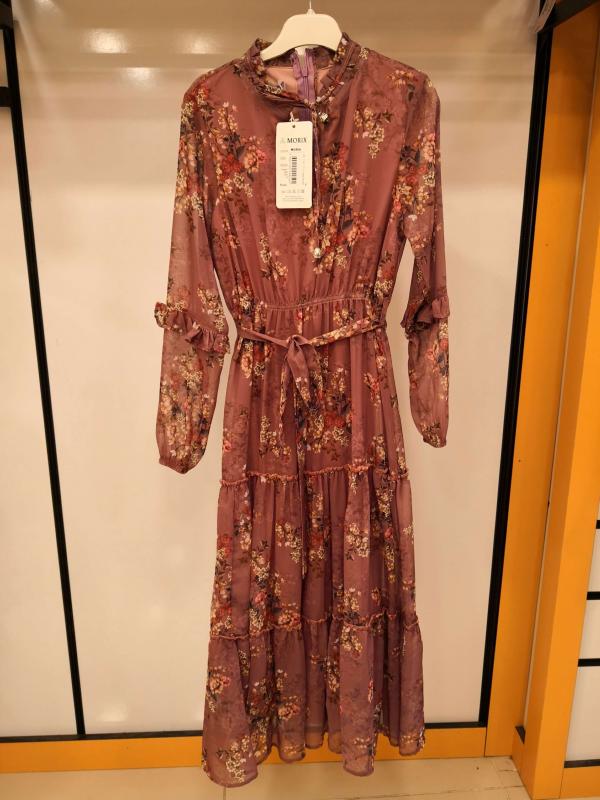 Morix Kids 211 Çiçekli Uzun Çocuk Elbise
