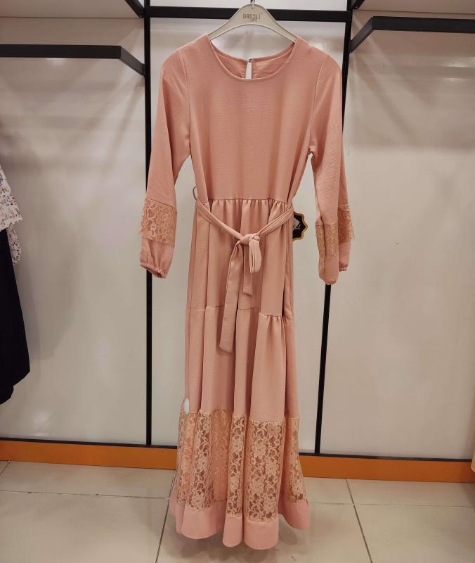ESMAGÜL Kids 2249 Paçası Dantelli Çocuk Uzun Elbise