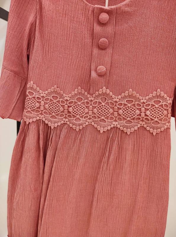 ENFETTO Kids 2229 Beli Dantelli Çocuk Elbise